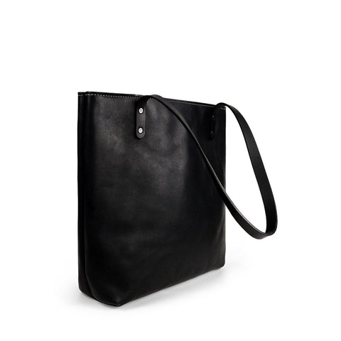 Handmade Classic Leather Tote Bags Black