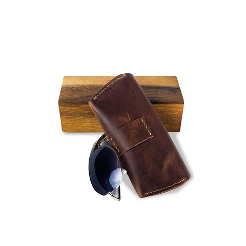 Leather SunGlasses Case | Dark Brown