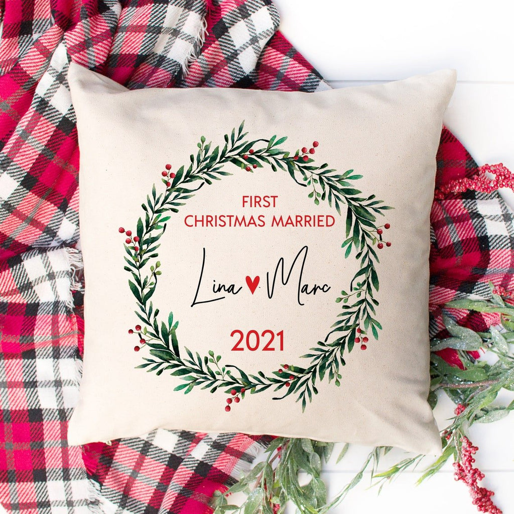 First Christmas in Our New Home Throw Pillow - Cover Only OR Cover wit –  PatternPop