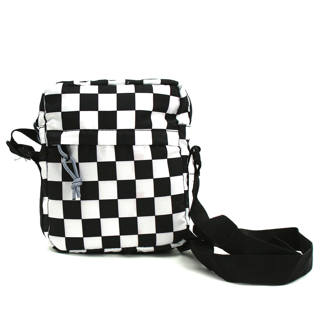 checkered shoulder bag