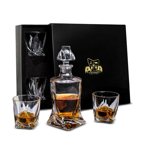 Tasman Twist Decanter Set Looks Good Gift Box