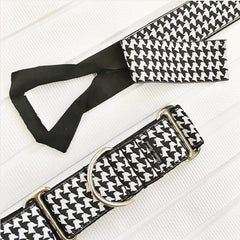 Classic Hound dog collar with webbing core exposed