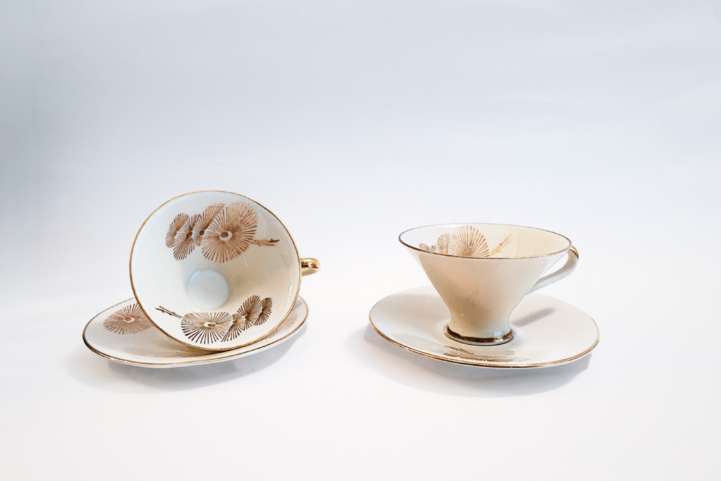 1930s Art Deco espresso cups, vintage Italian design