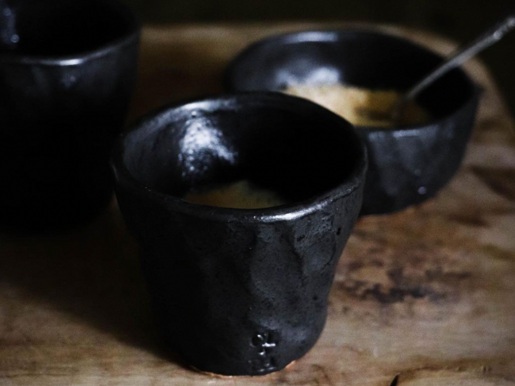 three ceramic espresso cups handmade 