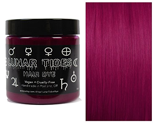 Lunar Tides Hair Dye Fuchsia Dark Pink Semi Permanent Vegan Hair Color 4 Fl Oz 118 Ml