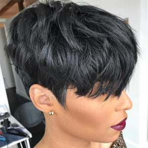 short black wavy wig