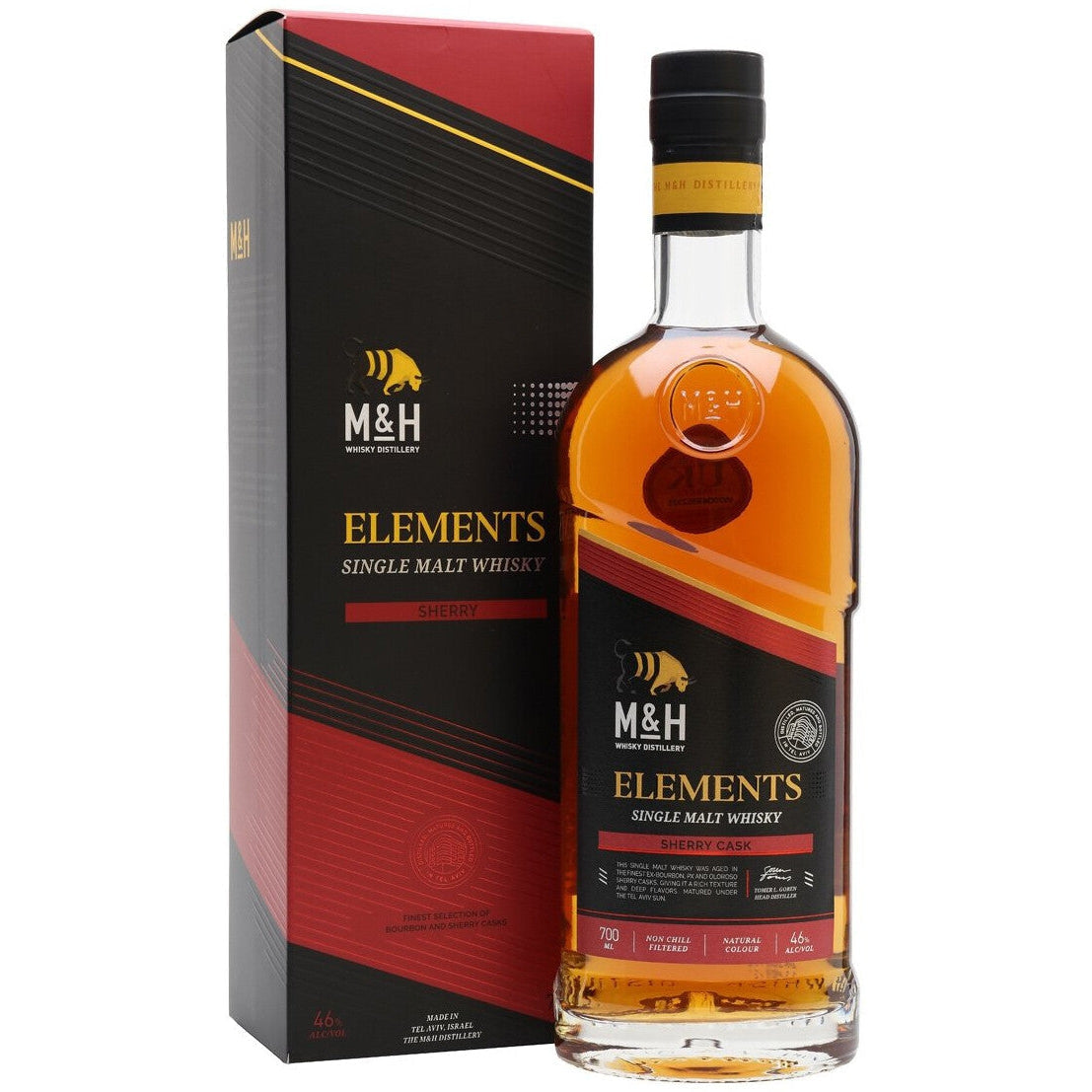 M&H+ELEMENTS+Sherry+Cask+Single+Malt+Whisky+46%+Vol.+0,7l+in+Giftbox