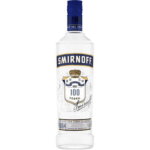 Smirnoff+Triple+Distilled+100+PROOF+Vodka+Blue+Label+50%+Vol.+1l