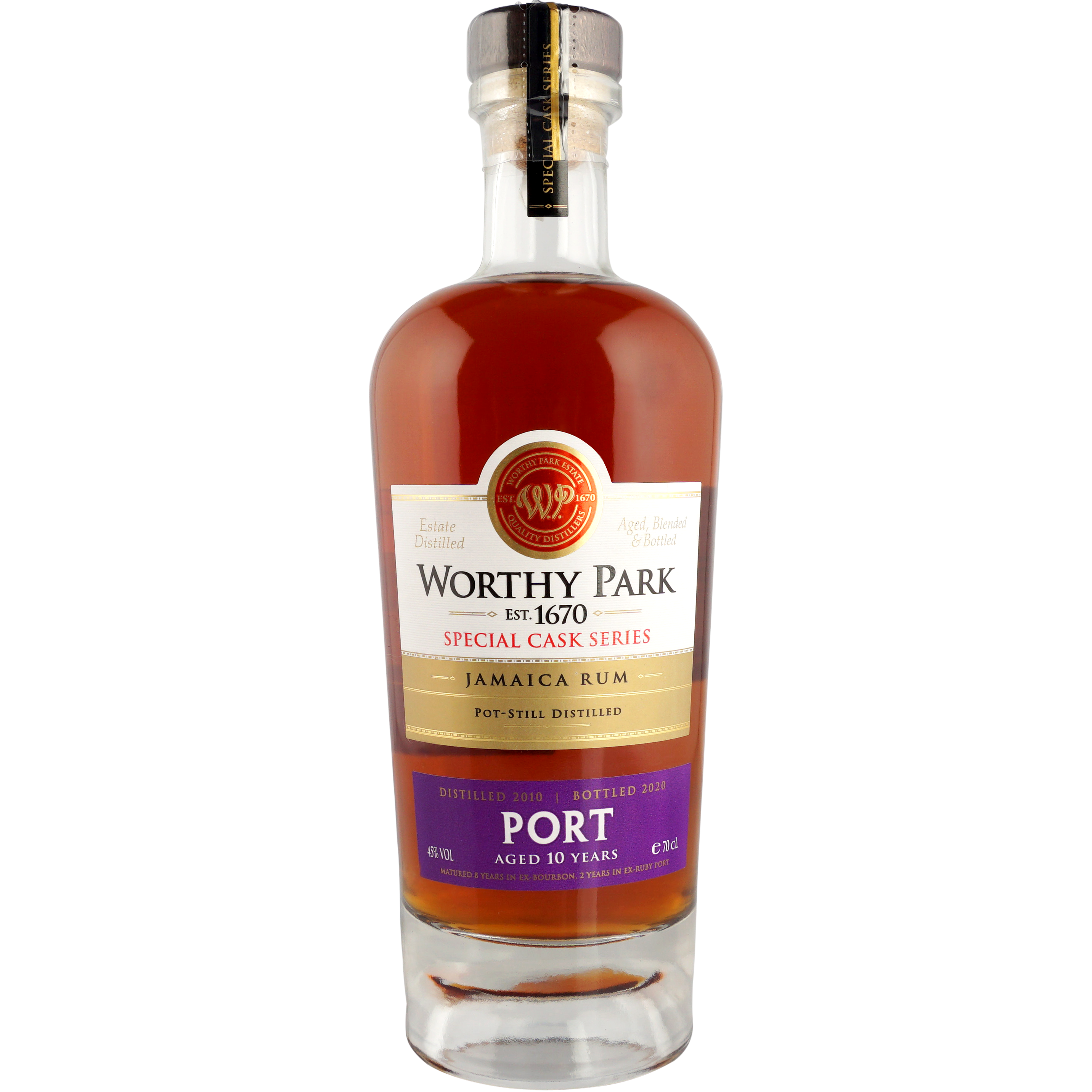 Worthy+Park+10+Years+Old+PORT+Jamaica+Rum+Special+Cask+Series+2010+45%+Vol.+0,7l