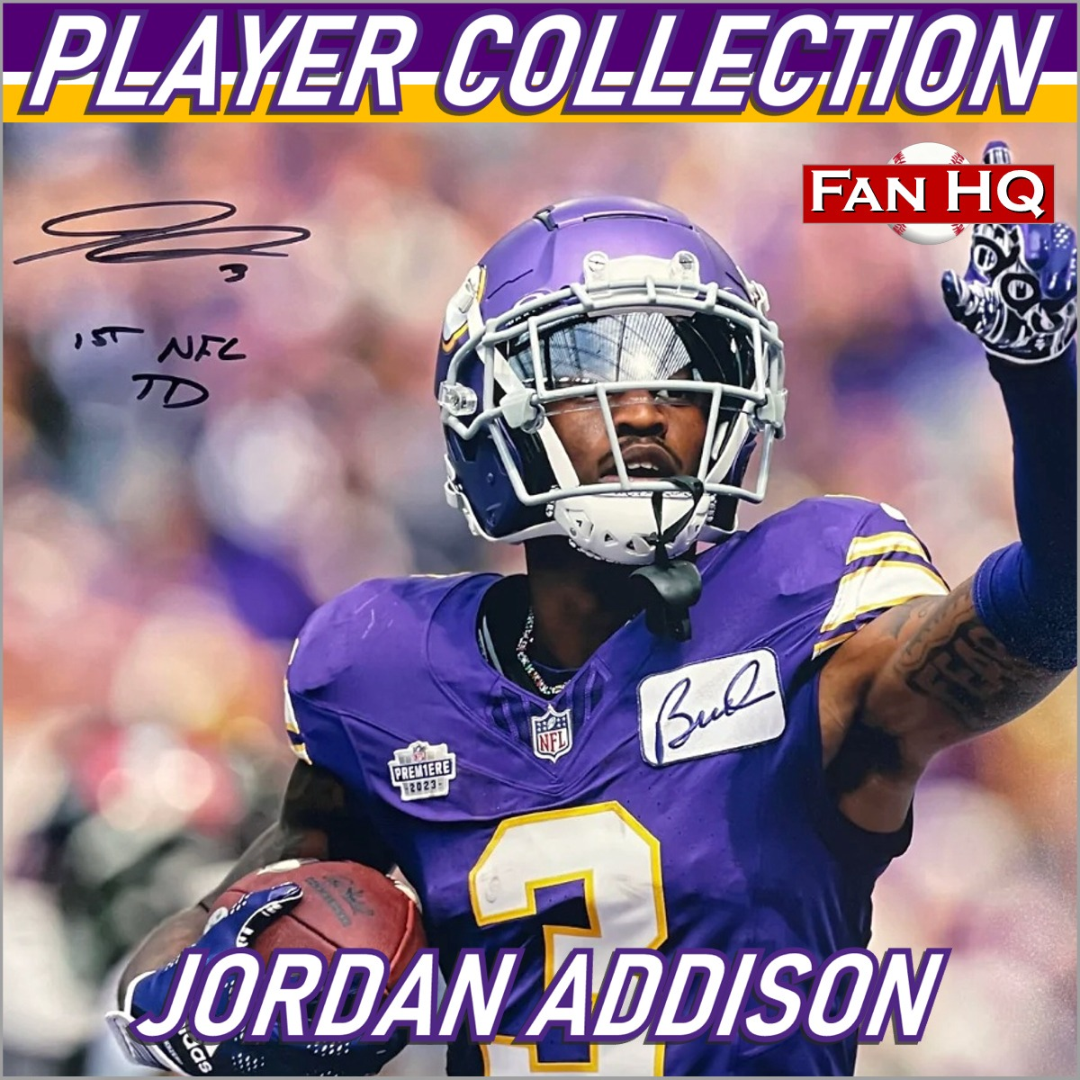 Jordan Addison Minnesota Vikings Autographed Fanatics Authentic