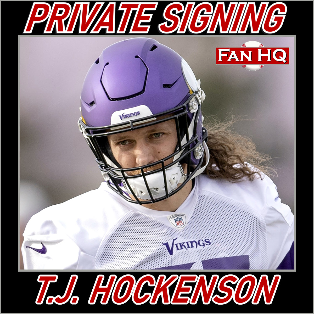 T.J. Hockenson football Paper Poster Vikings 6 - Tj Hockenson - Sticker