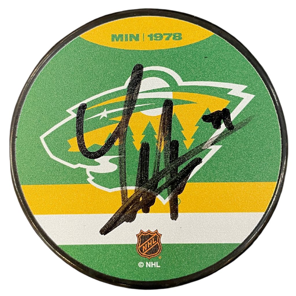 Ryan Reaves Autographed Minnesota Wild Reverse Retro Puck – Fan HQ