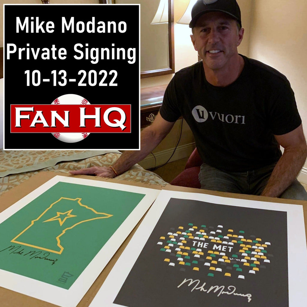 Mike Modano Autographed Fan HQ Exclusive SotaStick Art North State Jer