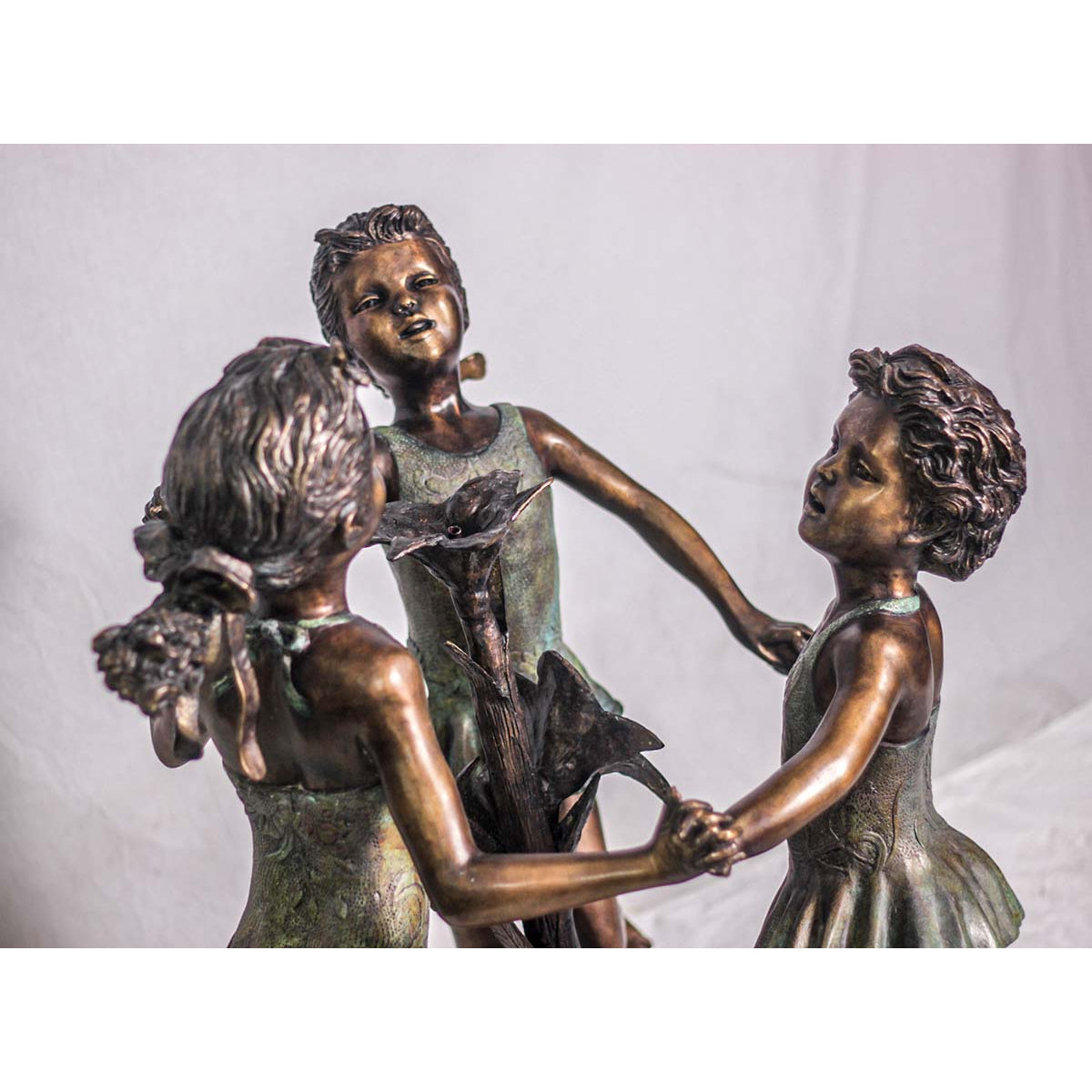 Three Girls Dancing Bronze Sculpture Randolph Rose Collection