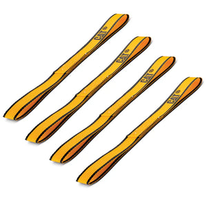 4 Piece Yellow/Black Soft Hook Set - 12 Inches x 1 Inch