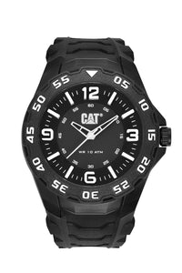 Motion Watch Black Dial Polycarbonate w/Rubber Strap