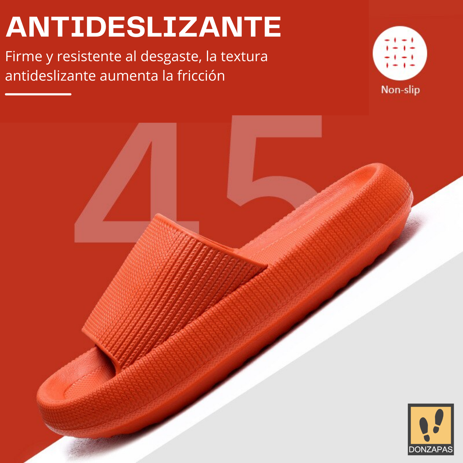 sandalias de goma mujer antideslizantes rojas