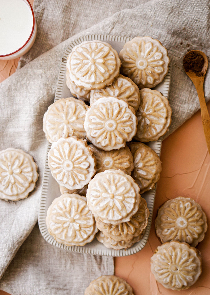 Glazed Chinese Five Spice Wedding Cookies