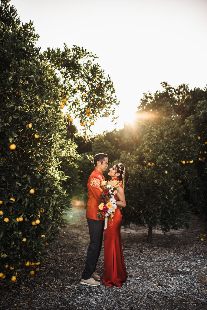 Modern Multicultural Chinese and Salvadoran Minimony Wedding