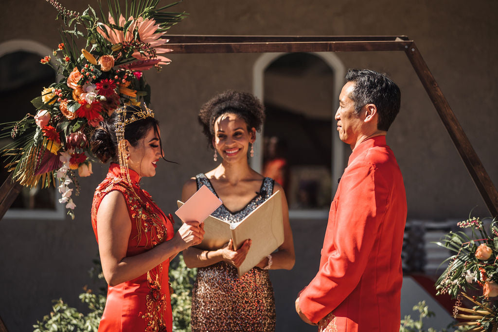 Modern Chinese and Salvadoran Wedding