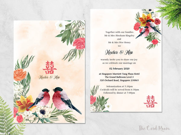 East Meets Dress Modern Chinese Wedding Invitation Designs