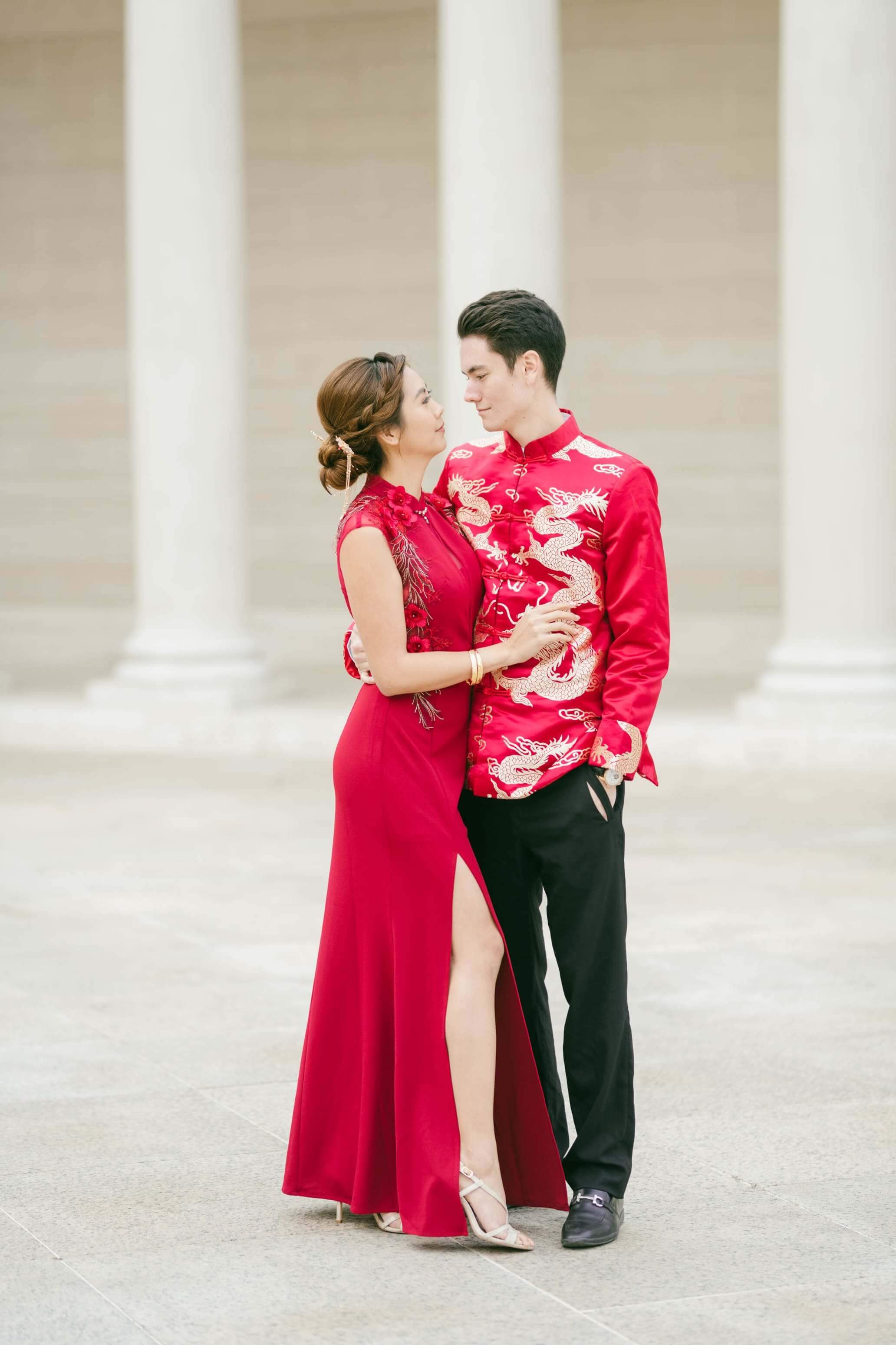 dark orange ruffle dress