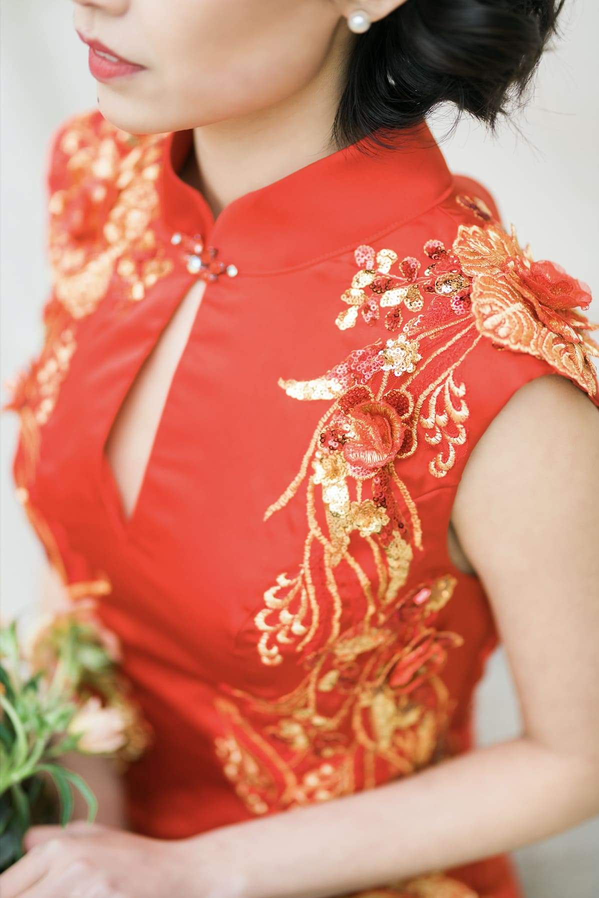 Maxine Bespoke Dress Modern Red And Gold Chinese Wedding Dress East Meets Dress