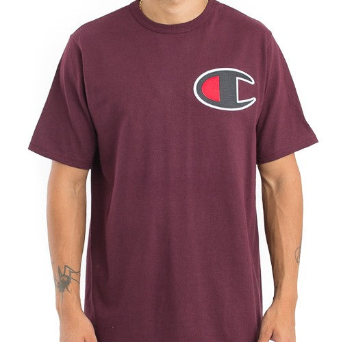 champion tee maroon