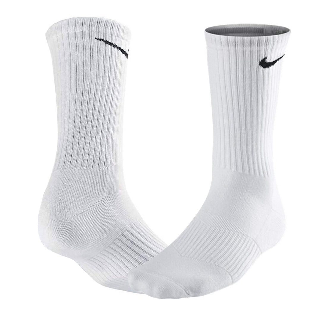 one pair of white nike socks