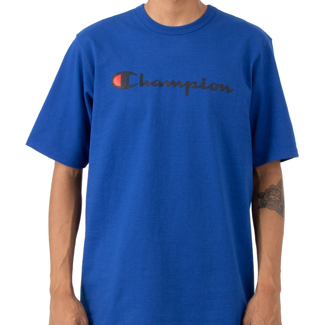 Champion Heritage Script Tee (Blue 