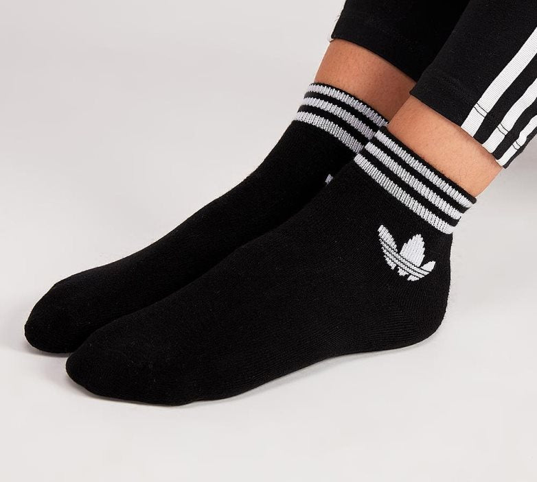 adidas trefoil socks black