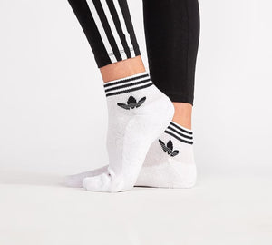 white adidas ankle socks