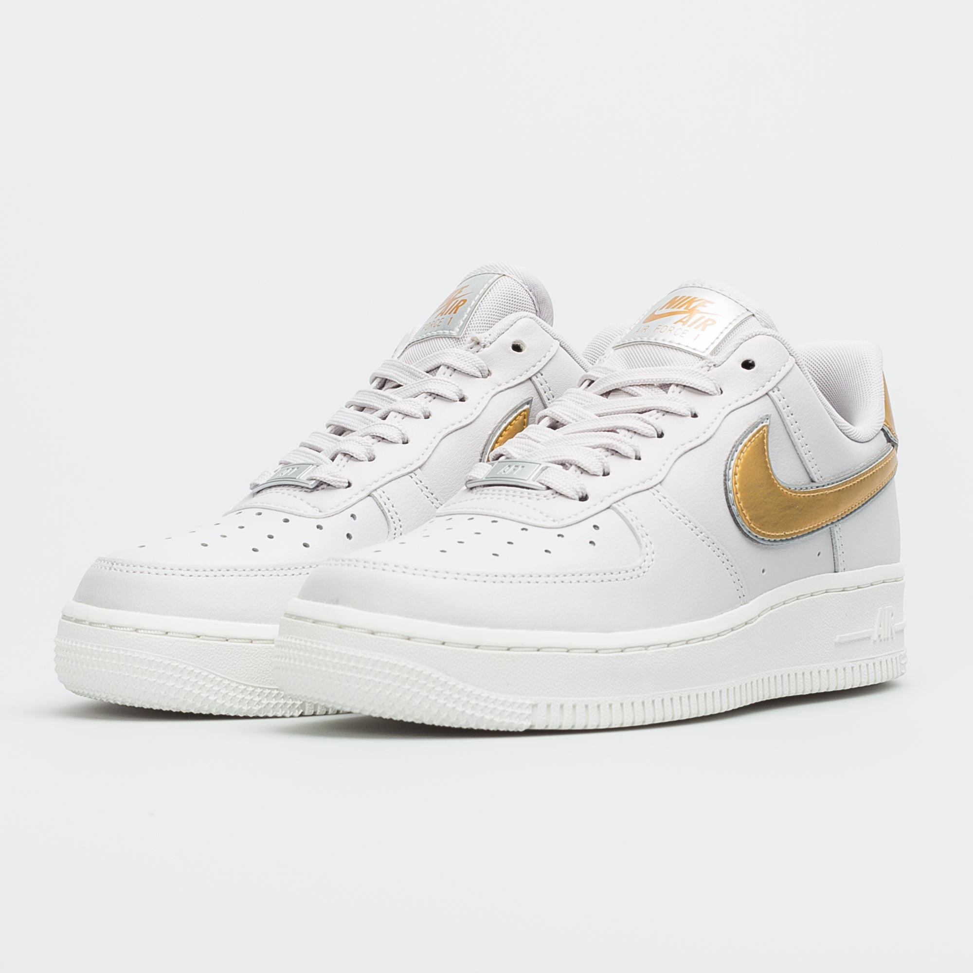 air force 1 metallic gold white