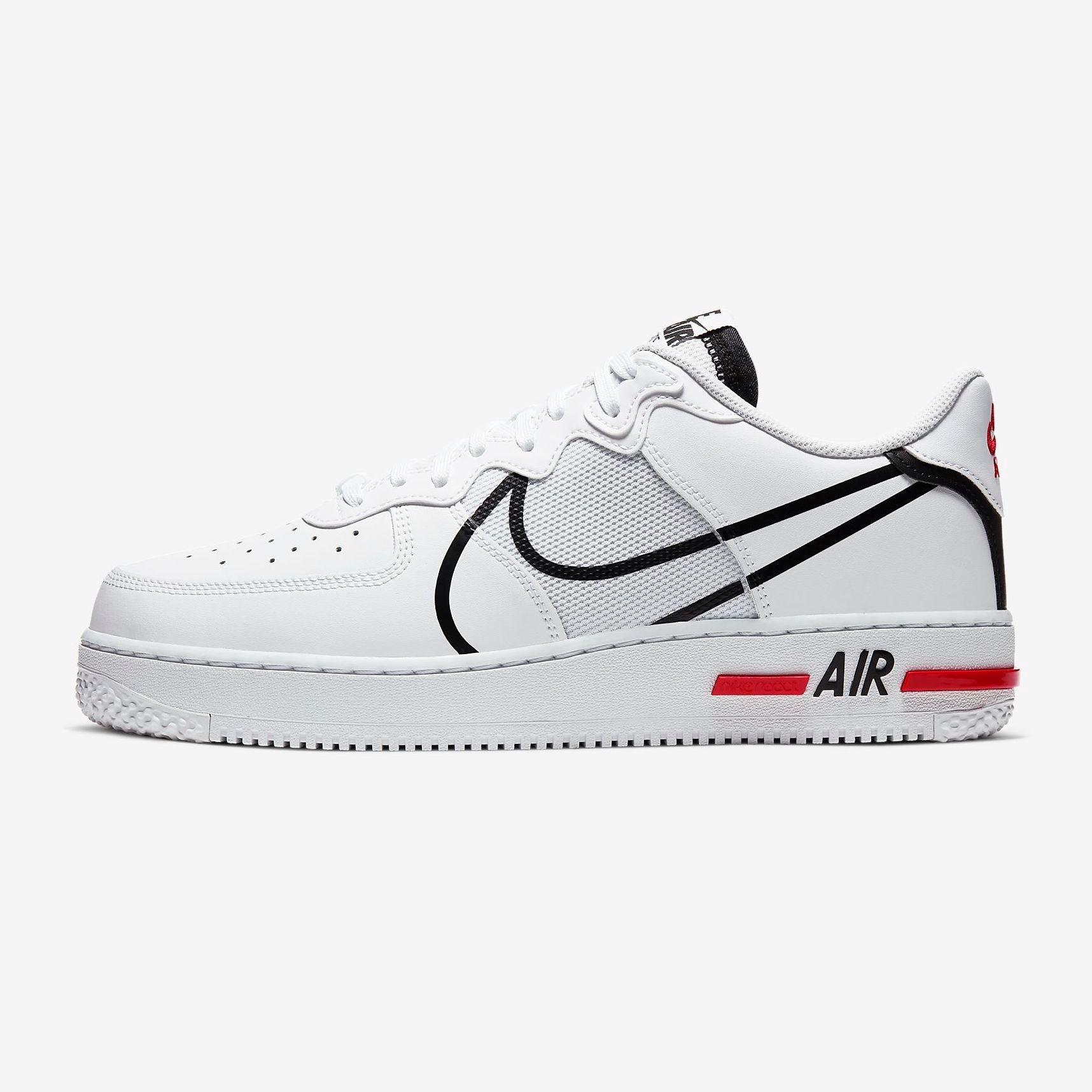 nike air force black red white