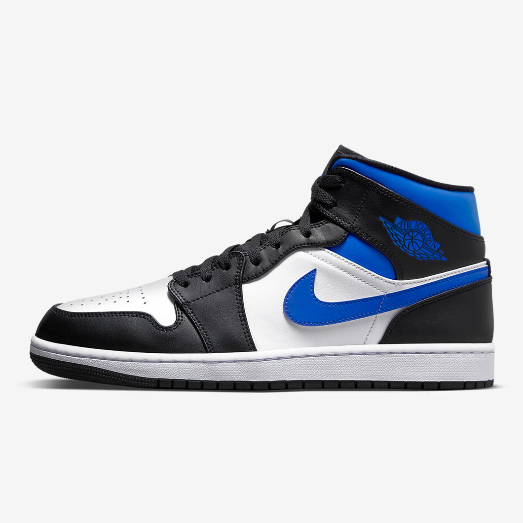 black and blue mid jordan 1