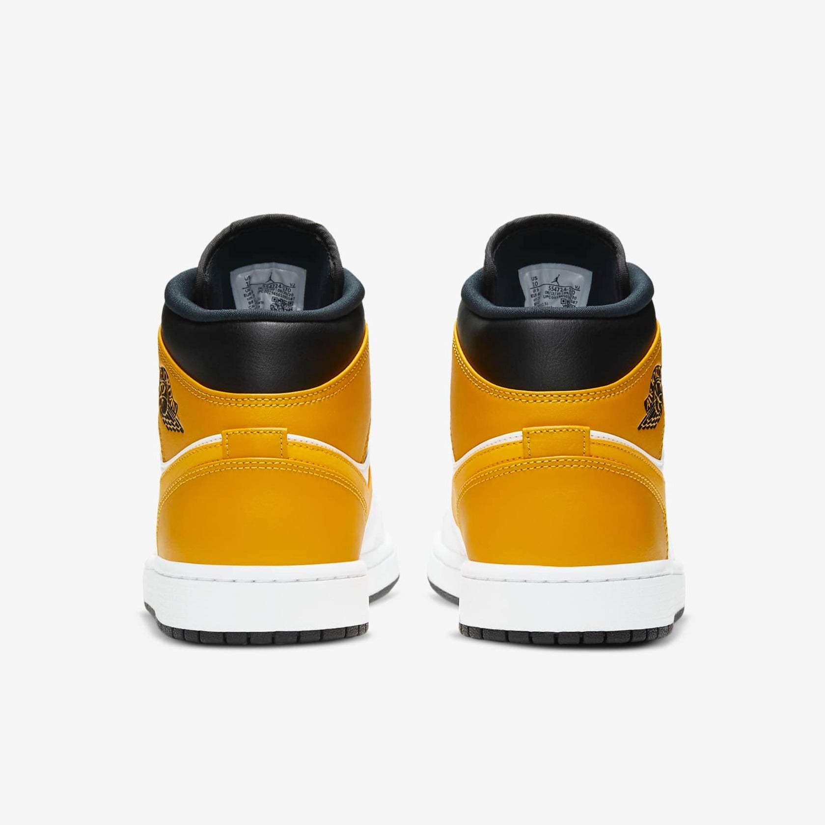 Men's Air Jordan 1 Mid (White/Black/University Gold)(554724-077