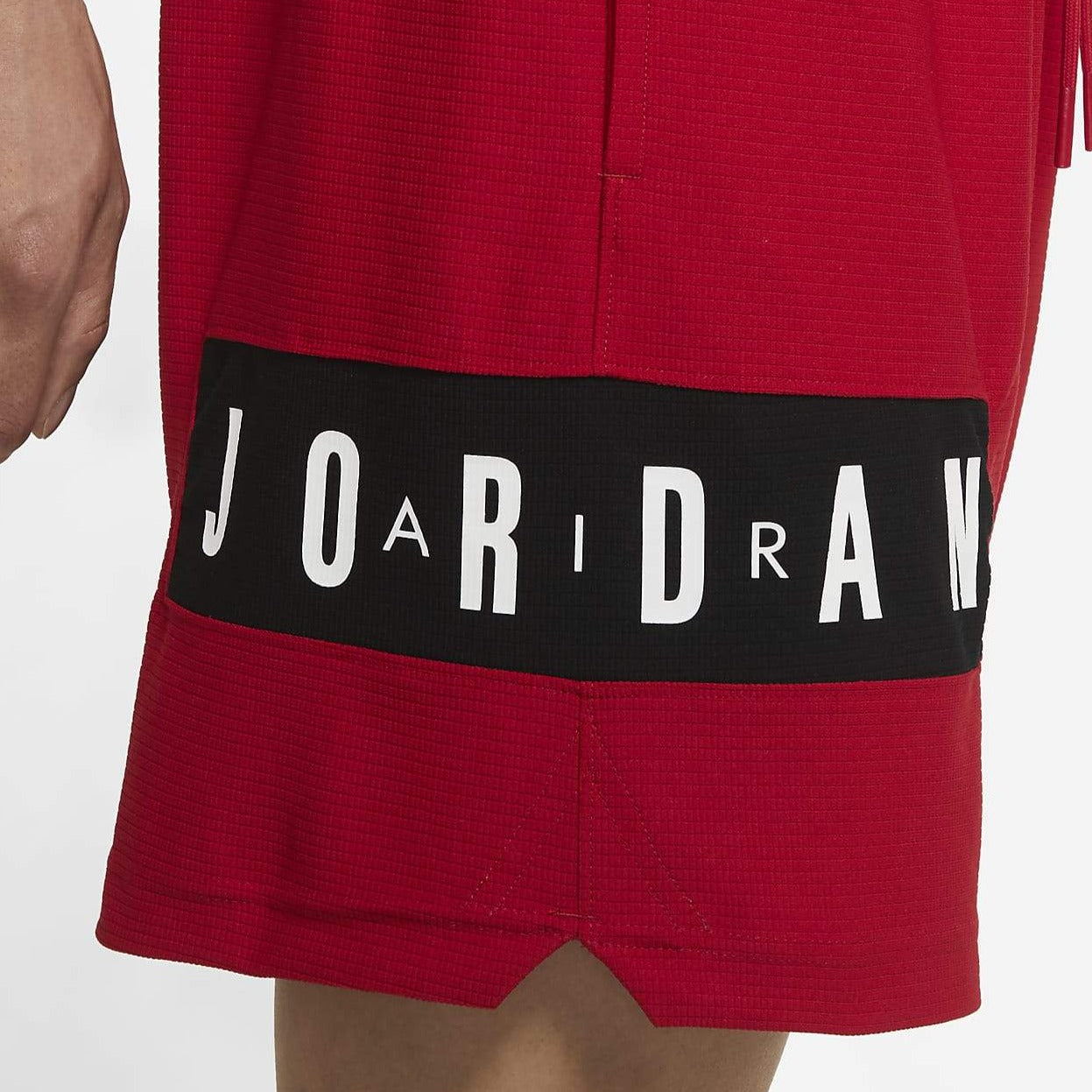 black and red jordan shorts