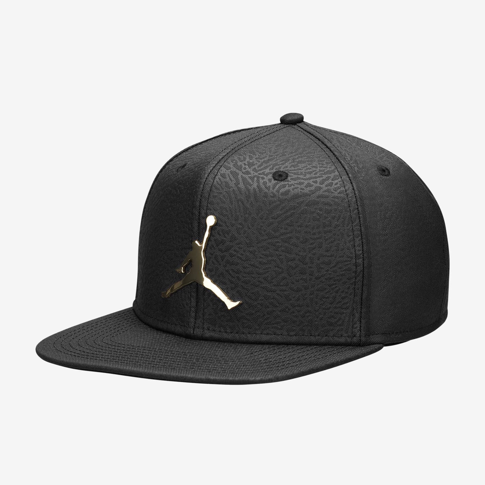 black and gold jordan snapback