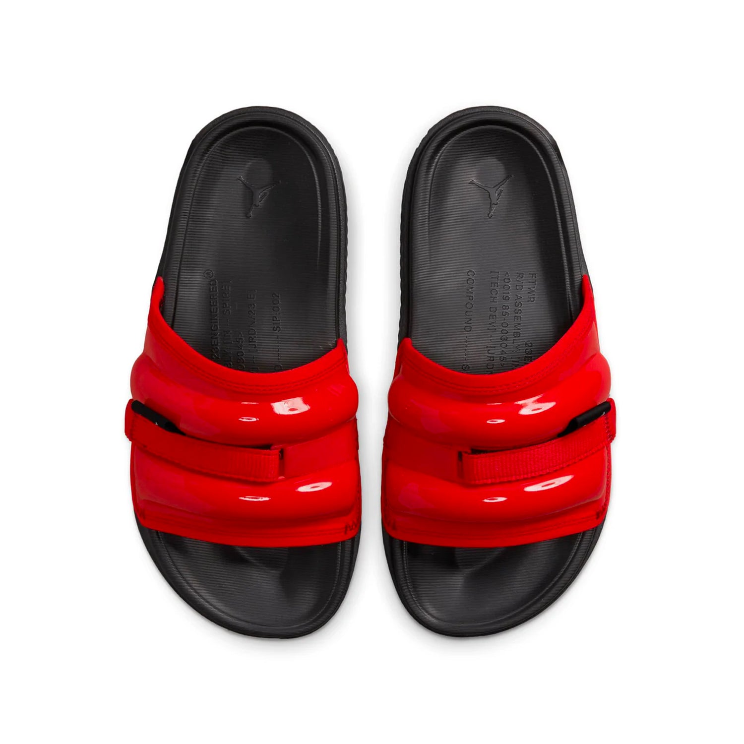 air jordan slides red and black