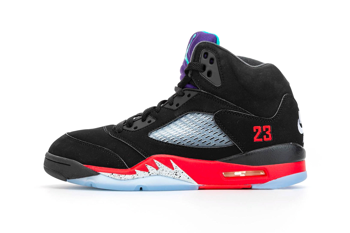 air jordan retro 5 black new emerald & fire red