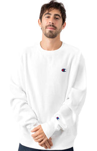 white champion reverse weave crewneck