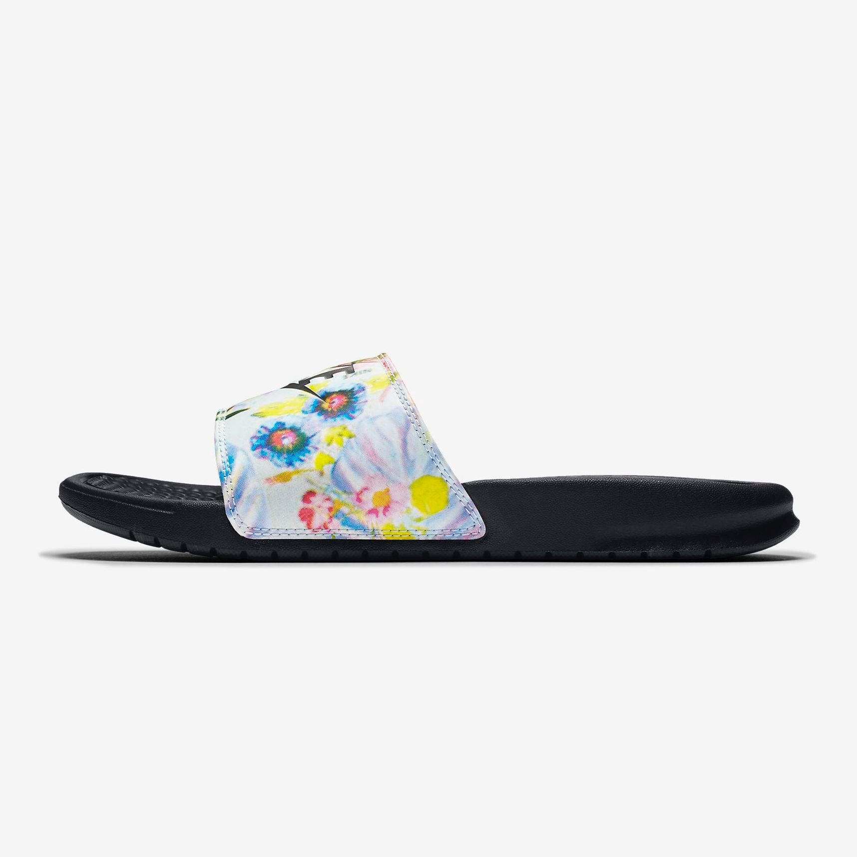 nike benassi slides womens floral