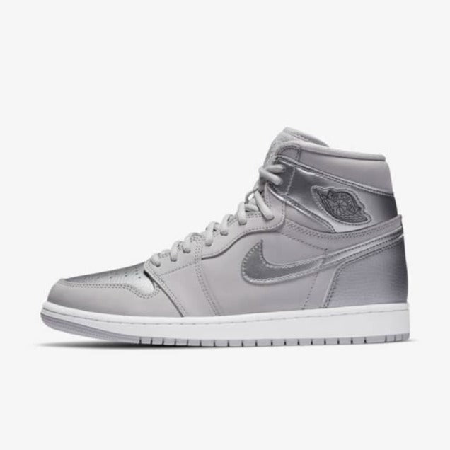 grey and white jordan shoes