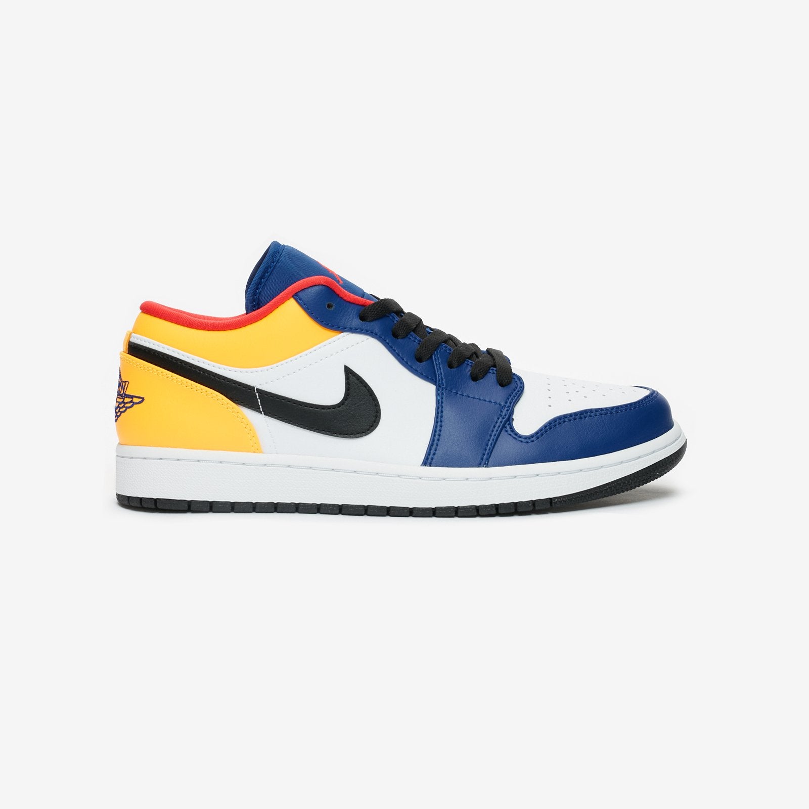 Gs Air Jordan 1 Low Bright Pops Of Trail White Track Red Deep Royal Trilogy Merch Ph