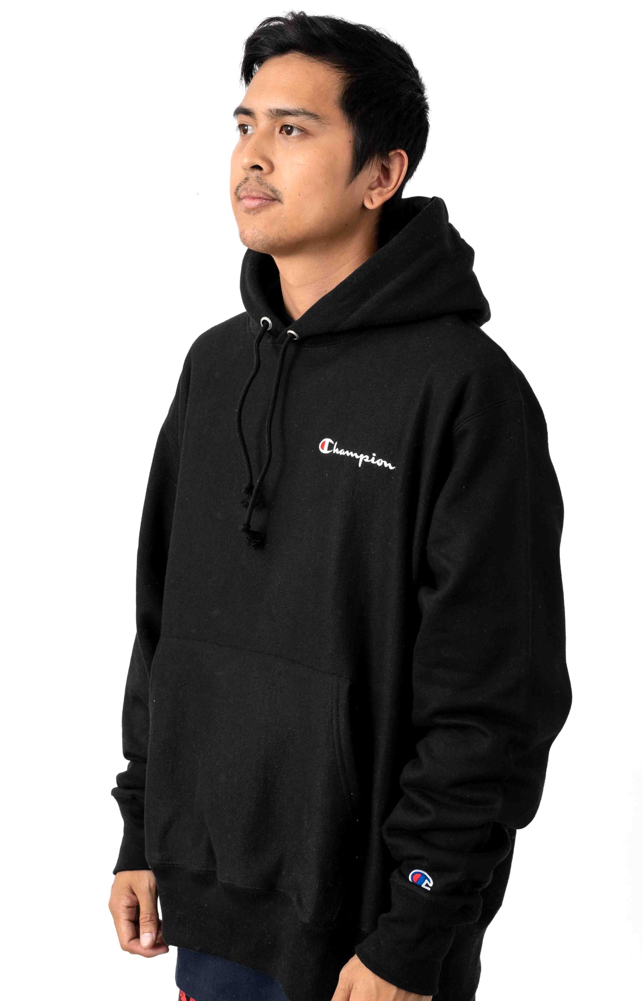 champion embroidered script hoodie
