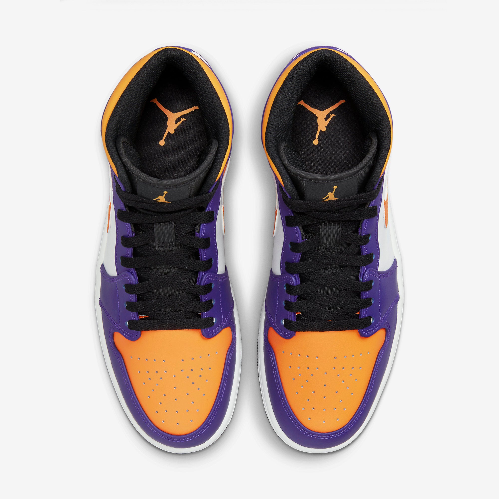 black purple yellow jordans