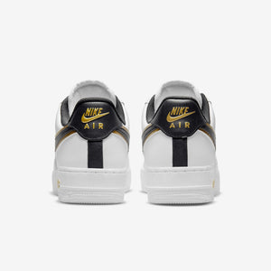 nike air force 1 black and white gold