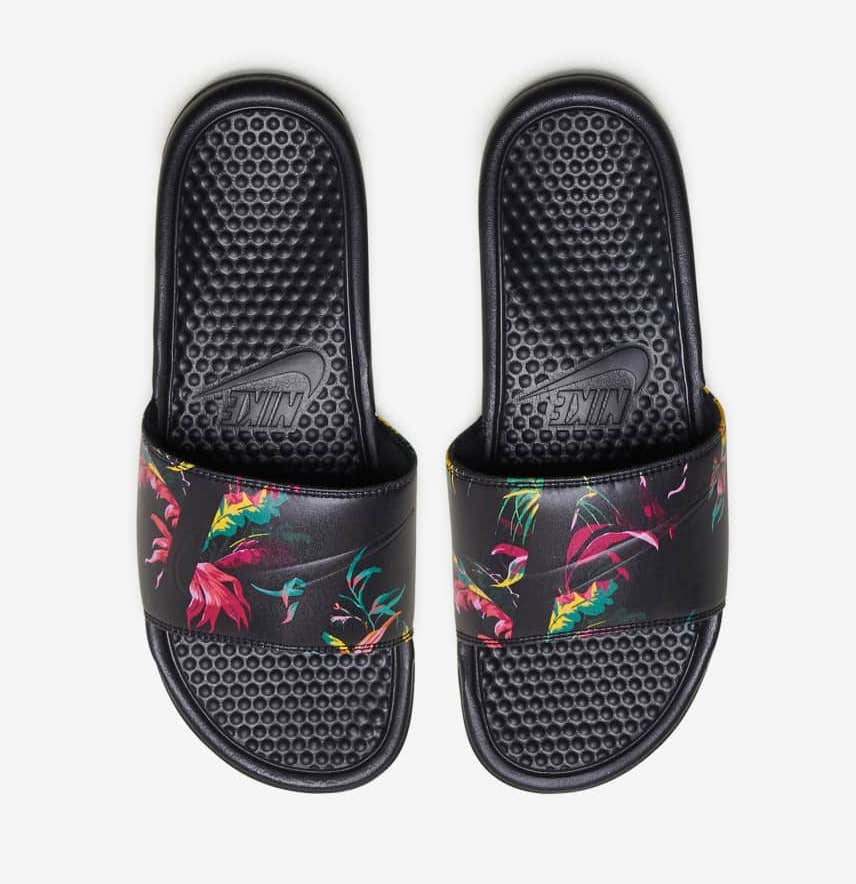 nike benassi floral print