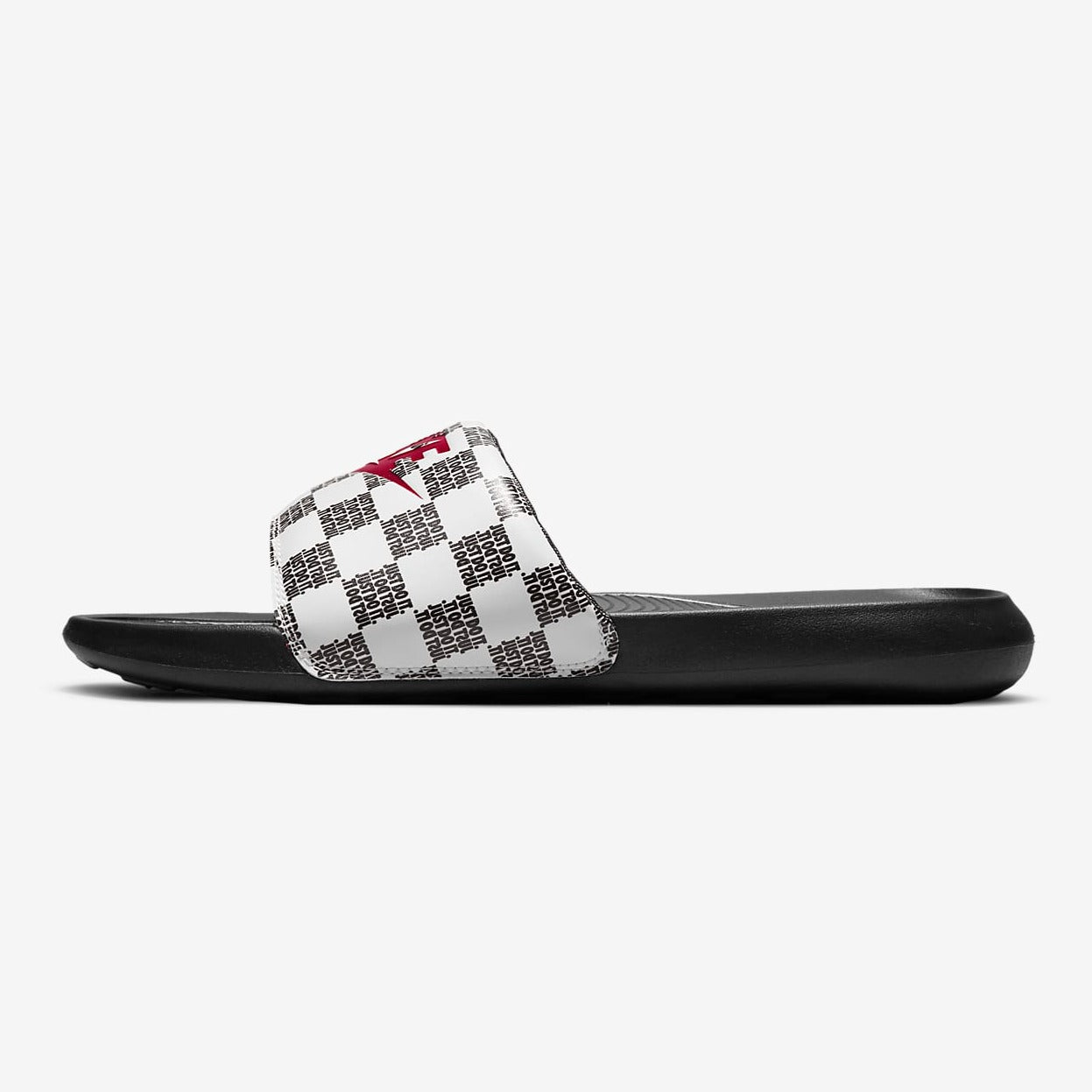 checkered nike slides