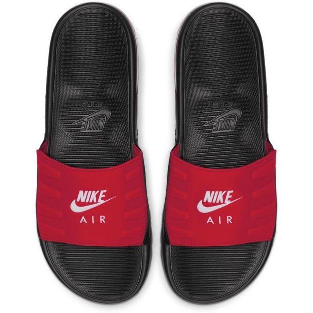 nike sandals red and black